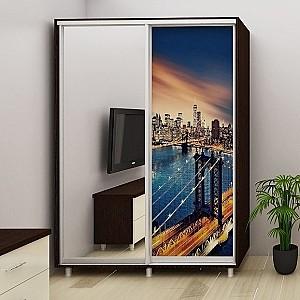 Dulap-cupe PS DX-200 (2 foto City) Mokka