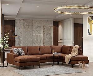 Canapea coltar Trendy Porto Camel (Maro) Dreapta