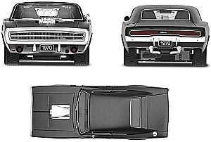 Jucarie teleghidata Rastar Dodge Charger R/T Black (99010)