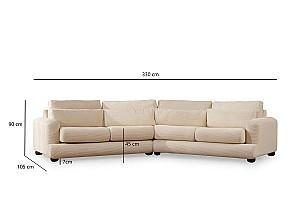 Canapea Trendy River 4 Stanga Bej