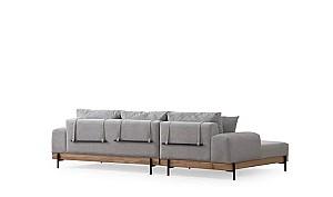 Canapea coltar Trendy Stejar Eti Stanga Gri