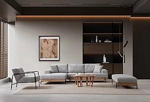 Canapea coltar Trendy Stejar Eti Stanga Gri