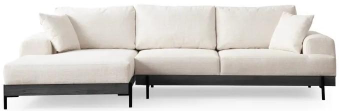 Canapea coltar Trendy Eti Negru Stanga Alb