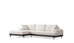 Canapea coltar Trendy Eti Negru Stanga Alb