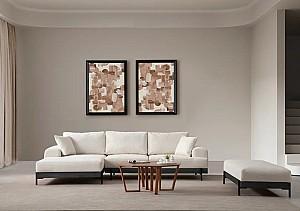 Canapea coltar Trendy Eti Negru Stanga Alb