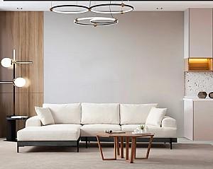 Canapea coltar Trendy Eti Negru Stanga Alb