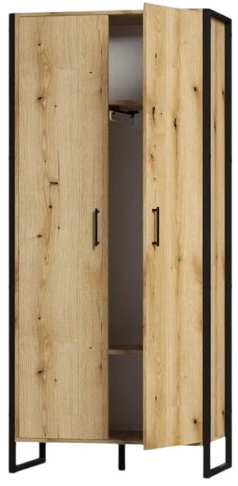 Dulap ML Mobila Loft OP 654 (860) Negru / Stejar Ewok