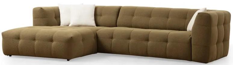 Canapea coltar Trendy Cady 3 Stanga Kaki (Verde)