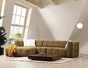 Canapea coltar Trendy Cady 3 Stanga Kaki (Verde)