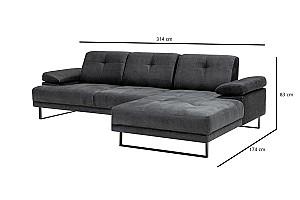 Canapea coltar Trendy Mustang Large Right Antracit (Gri)