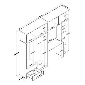 Mobila camera copii Trendy BA122 2697 Nuc (Maro)/Alb