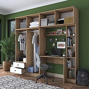 Mobila camera copii Trendy BA122 2697 Nuc (Maro)/Alb