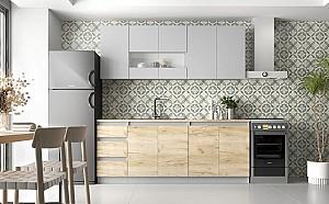 Set mobila bucatarie ML Mobila Monterrey Nr.3 2 m  Gri / Stejar Kraft Gri