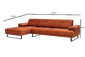 Canapea coltar Trendy Mustang Large Left Oranj