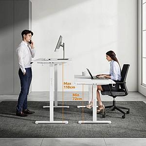 Masa gaming SENSE7 Nojo 120x60 White