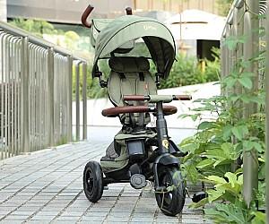 Tricicleta copii QPlay Rito Deluxe Olive Green
