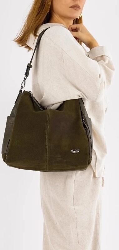 Geanta femei CCS 17425 Green