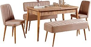 Set de masa si scaune Trendy Vina 0900 Pinul Atlantic (Maro)/Piatra