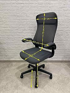 Fotoliu de birou ART Aron dark grey