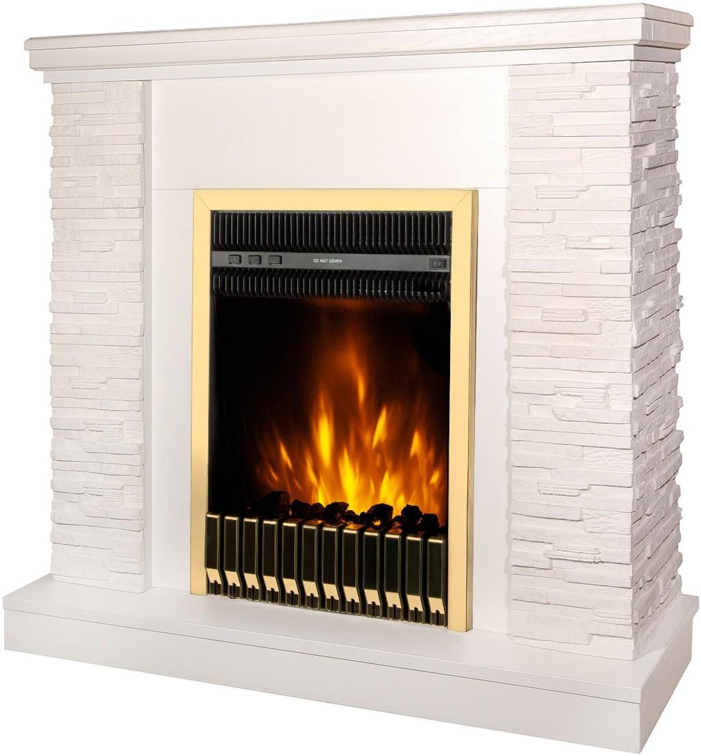 Semineu electric ArtFlame Rock Ivory & Gala Gold