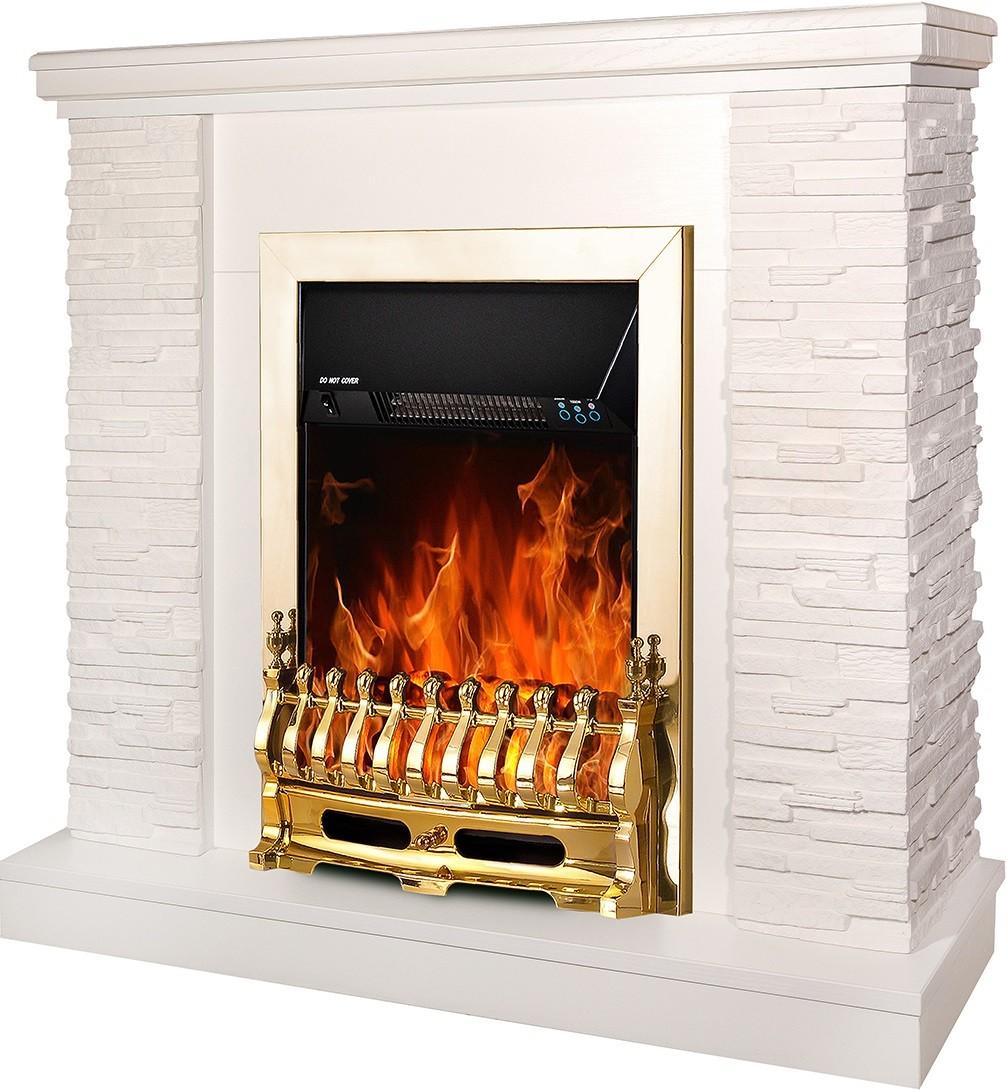 Semineu electric ArtFlame Rock Ivory & Galileo Gold