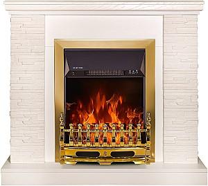 Semineu electric ArtFlame Rock Ivory & Galileo Gold