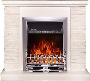 Semineu electric ArtFlame Rock Ivory & Galileo Silver