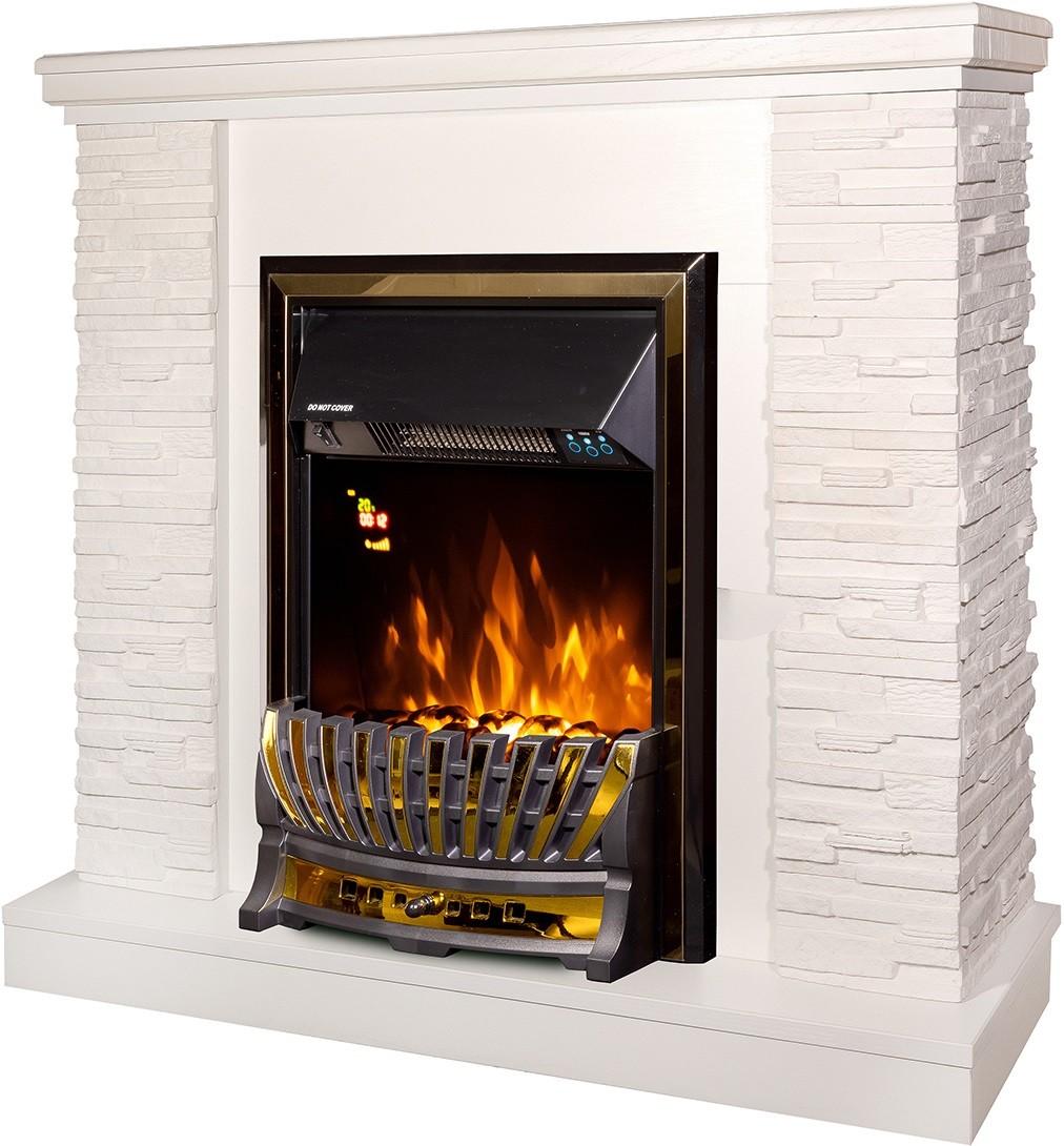 Semineu electric ArtFlame Rock Ivory & Meridian