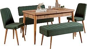 Set de masa si scaune Trendy Vina 1070 Pinul Atlantic (Maro)/Verde