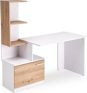 Masa de birou Halmar Miso Alb / Stejar Artisan