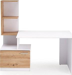 Masa de birou Halmar Miso Alb / Stejar Artisan