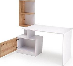 Masa de birou Halmar Miso Alb / Stejar Artisan