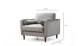 Fotoliu Trendy Roma Gri deschis