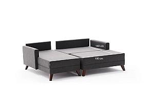 Canapea coltar Trendy Bella Mini Stanga Antracit (Gri)