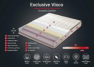 Saltea Trendy Visco Exclusive 90x200 Alb/Maro