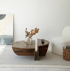 Masuta de cafea, reviste Trendy Neptun Nuc (Maro)