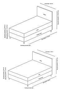 Pat Trendy Motya 160x200 Antracit (Gri)