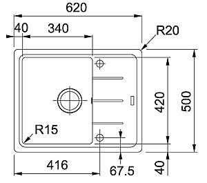 Chiuveta de bucatarie Franke BFG 611-62 ( 114.0531.758 )