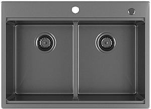 Chiuveta de bucatarie Bohm SUS304 78x49D-21.5 NANO-BLACK