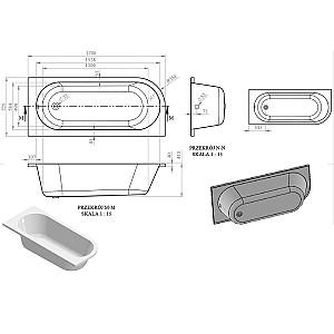 Cadă de baie Bonito Home Vella 2 Dreapta Acril