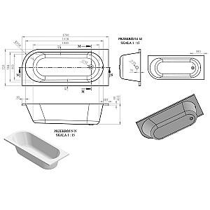 Cadă de baie Bonito Home Vella 2 Stanga Acril