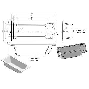 Cadă de baie Bonito Home Aventura 180x80 Acril
