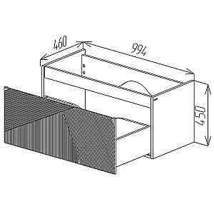 Dulap sub lavoar Bayro Sensi Alb