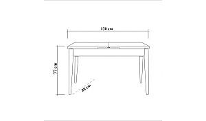 Set de masa si scaune Trendy Vina 1070 Pinul Atlantic (Maro)/Verde