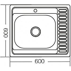 Chiuveta de bucatarie MIXXUS Z6060L-06-160MD