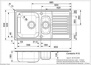 Chiuveta de bucatarie Reginox Centurio 1.5 with colander (R)