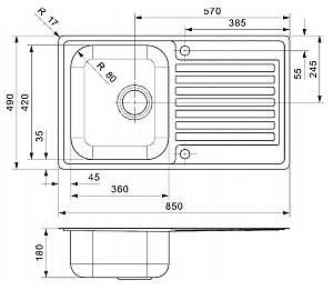 Chiuveta de bucatarie Reginox Centurio 10 (L) LEFT