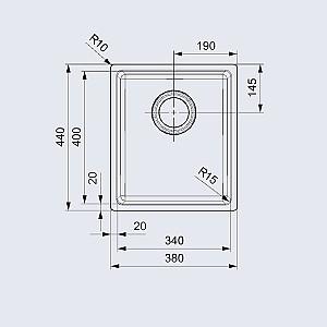 Chiuveta de bucatarie Reginox Houston 34x40
