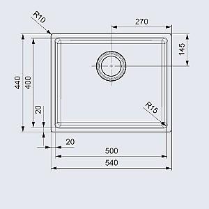 Chiuveta de bucatarie Reginox Houston 50x40