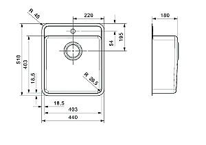 Chiuveta de bucatarie Reginox Ohio 40x40 Tapwing